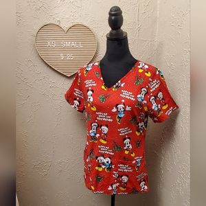 X small Disney scrub top